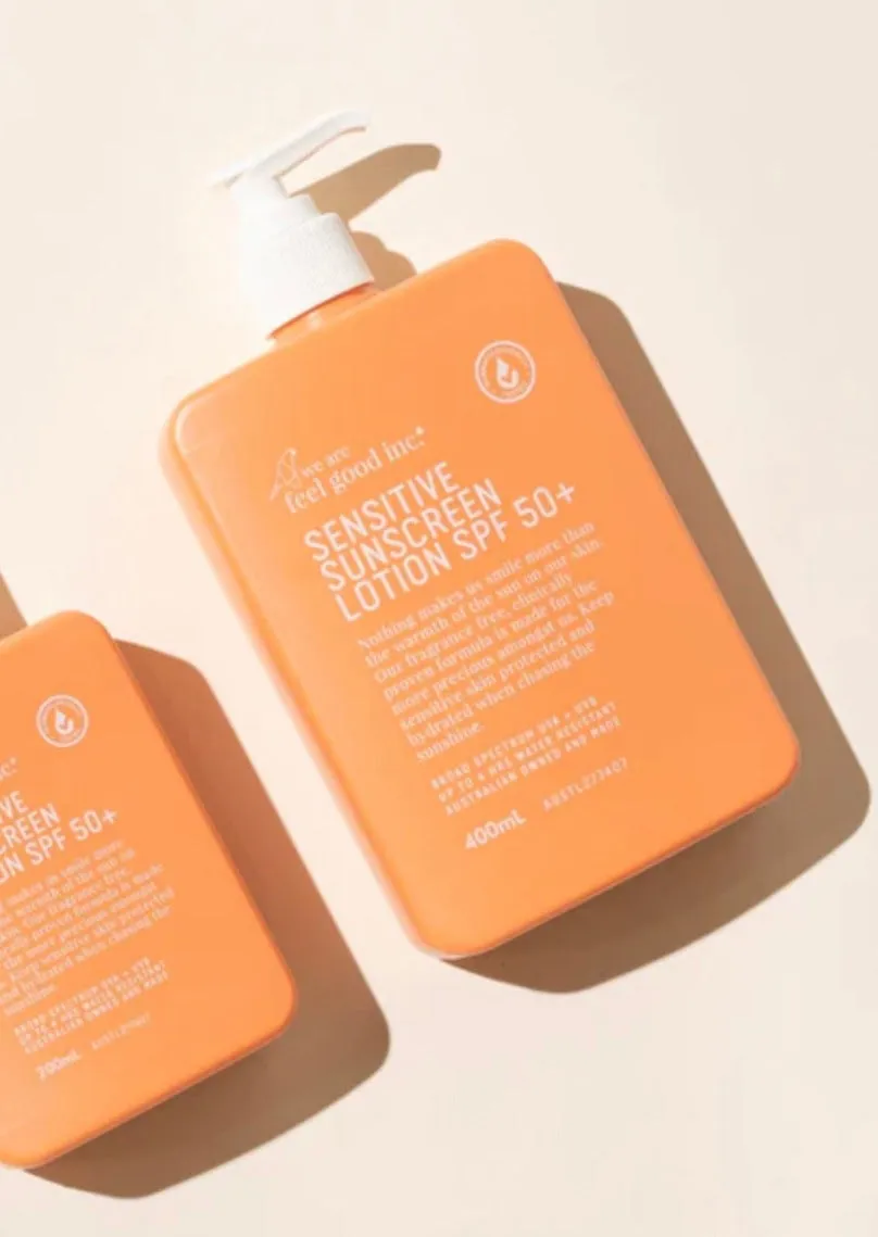 We are Feel Good Sunscreen  Sensitive SPF50  400ml